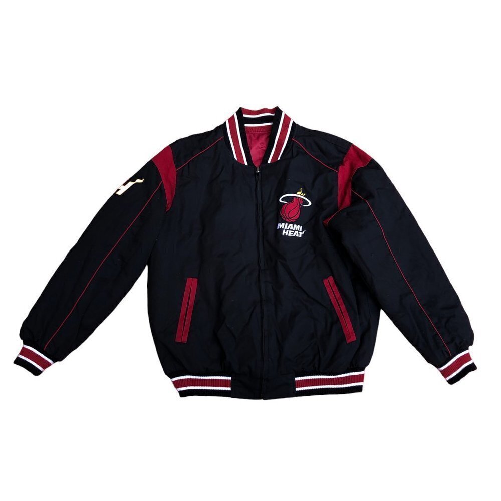 VINTAGE NBA Reversible Miami Heat Varsity Jacket Large